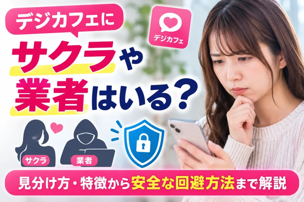 デジカフェにサクラや業者はいる？見分け方・特徴から安全な回避方法まで解説
