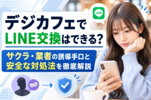 デジカフェでLINE交換はできる？サクラ・業者の誘導手口と安全な対処法を徹底解説