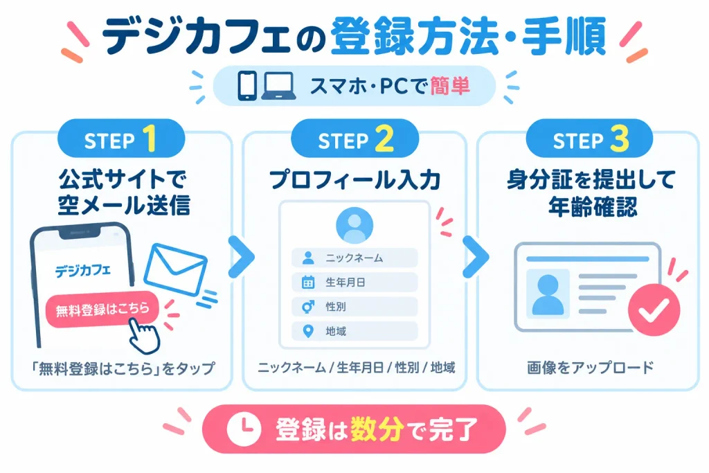 デジカフェの登録方法・手順を分かりやすく解説
