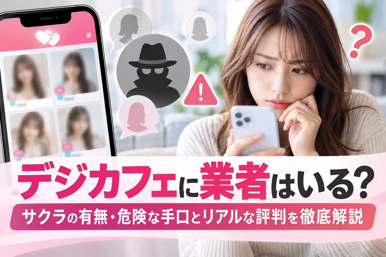 デジカフェに業者はいる？サクラの有無・危険な手口とリアルな評判を徹底解説