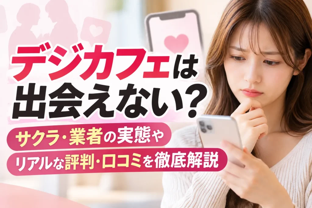 デジカフェは出会えない？サクラ・業者の実態やリアルな評判・口コミを徹底解説