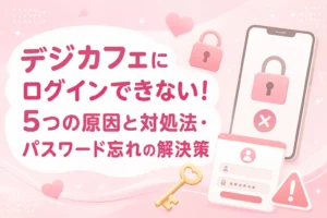 デジカフェにログインできない！5つの原因と対処法・パスワード忘れの解決策