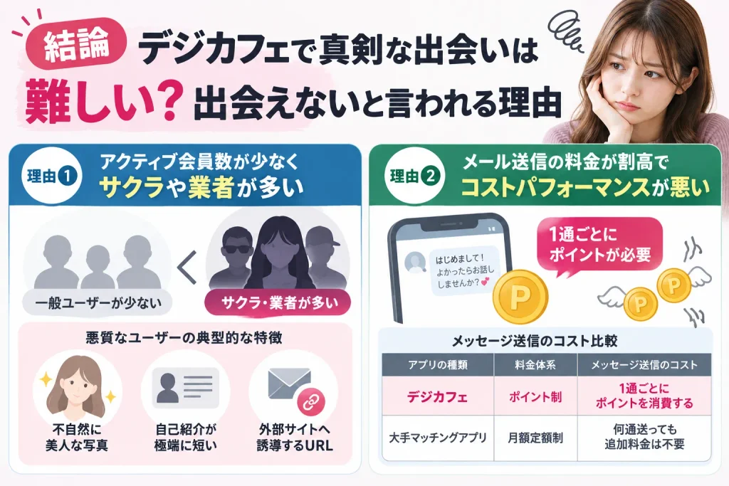 【結論】デジカフェで真剣な出会いは難しい？出会えないと言われる理由