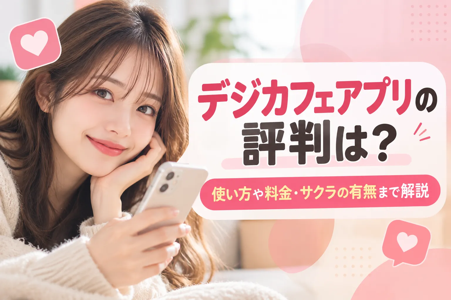 デジカフェアプリの評判は？使い方や料金・サクラの有無まで解説