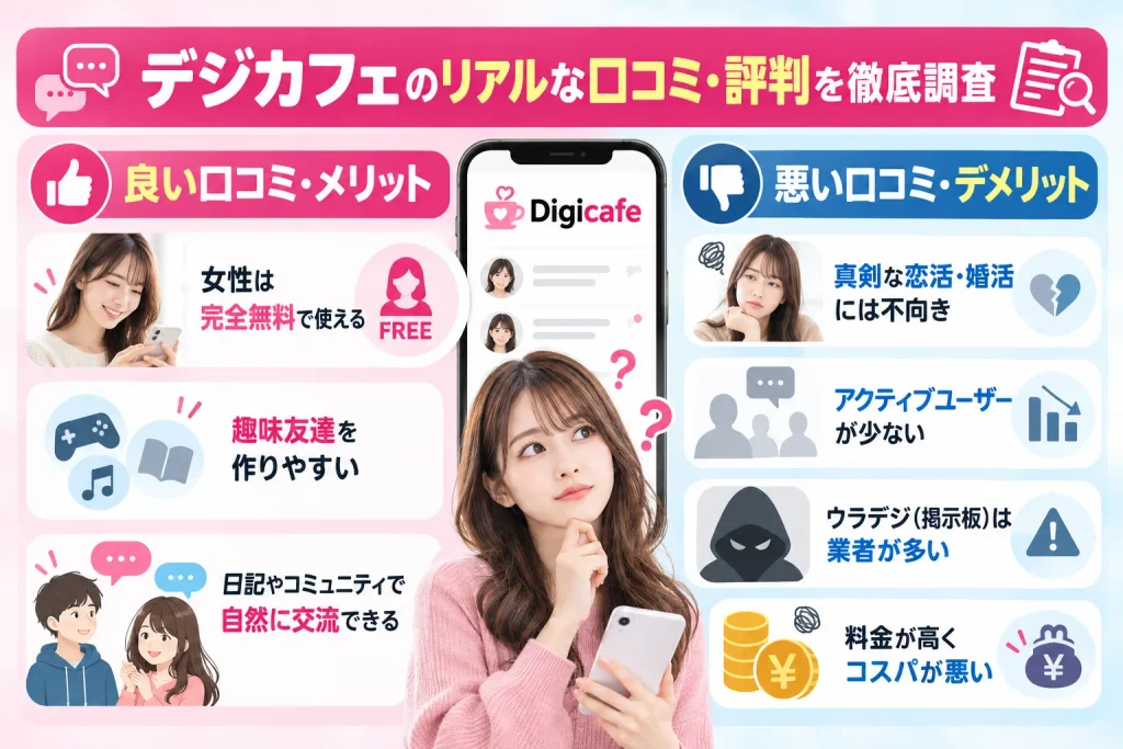 デジカフェのリアルな口コミ・評判を徹底調査